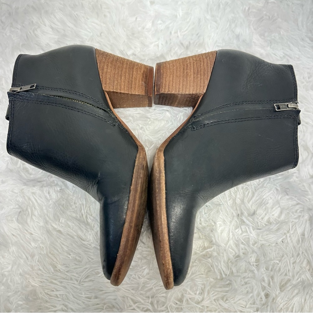 Madewell Black Leather Billie Ankle Boots Booties w/side zipper Sz.8.5 - Picture 4 of 9